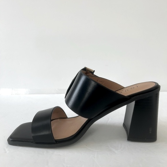 Journee Collection Women’s Junie Black Block Heel Sandals Shoes Size 10 NIB - Picture 9 of 12